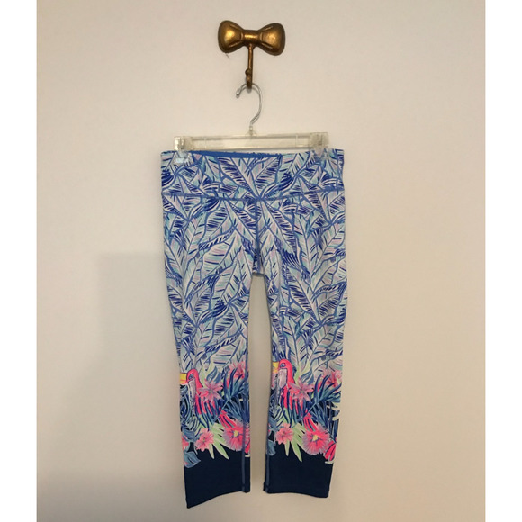 Lilly Pulitzer Luxletic UPF+50 Jolena Weekender Lets Mango Leggings - Medium - Picture 1 of 14
